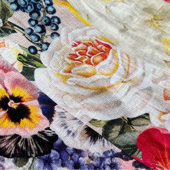 NWOT Zimmermann Wonderland floral-print wrapped linen skirt 0 - Picture 12 of 16